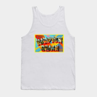 Greetings from Hampton Beach New Hampshire - Vintage Large Letter Postcard Tank Top